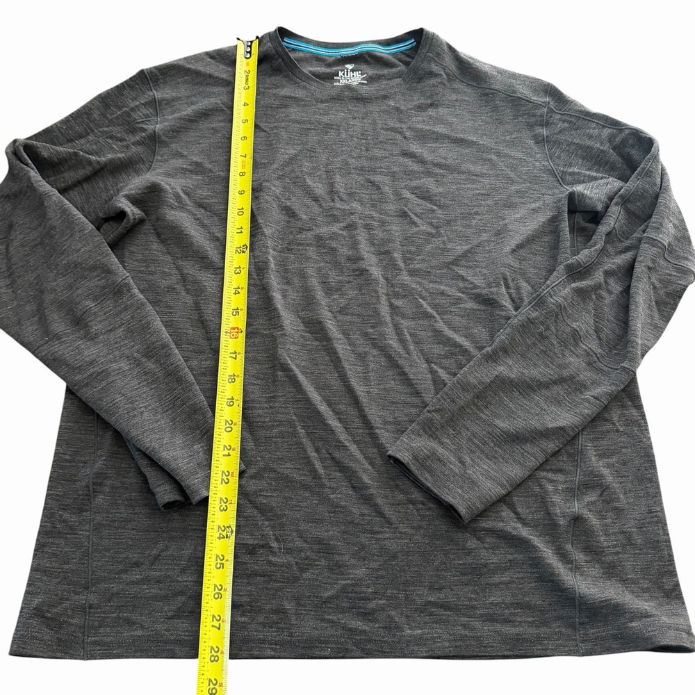 KÜHL Men's Invigoratr Merino Crew Long Sleeve Shirt XXLARGE Black Merino Wool - Picture 6 of 8